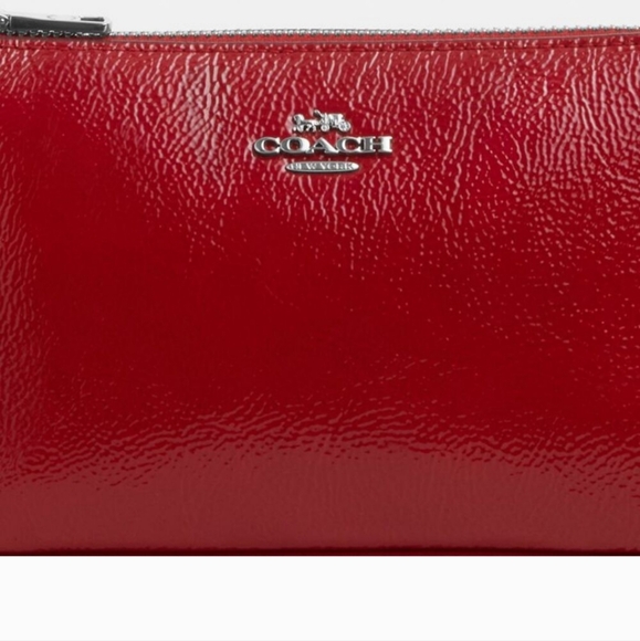 New! ♥️ CW408 Coach Mini Bag Nolita 19 in Silver/Red - Picture 3 of 6